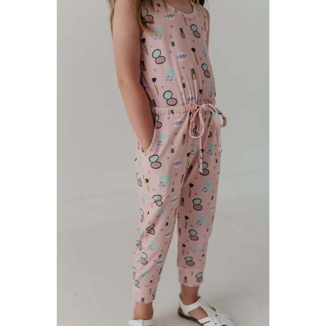 Girl's Tank Jumper Aqua Grey Floral - Rompers - 7