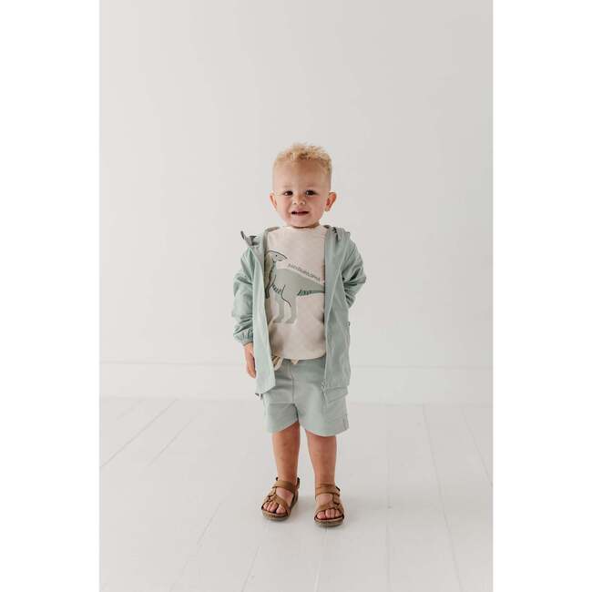 Rain Coat Aqua Grey