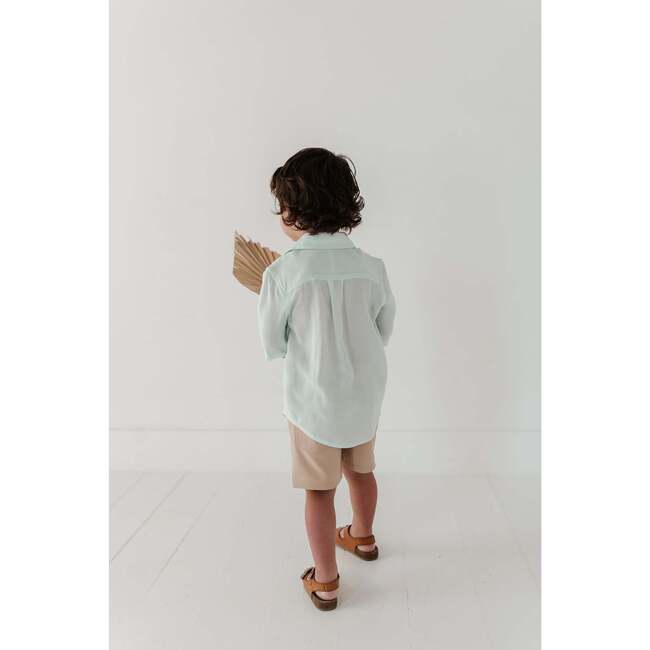 Boy's Utility Shirt Sky Blue - Button Downs - 4