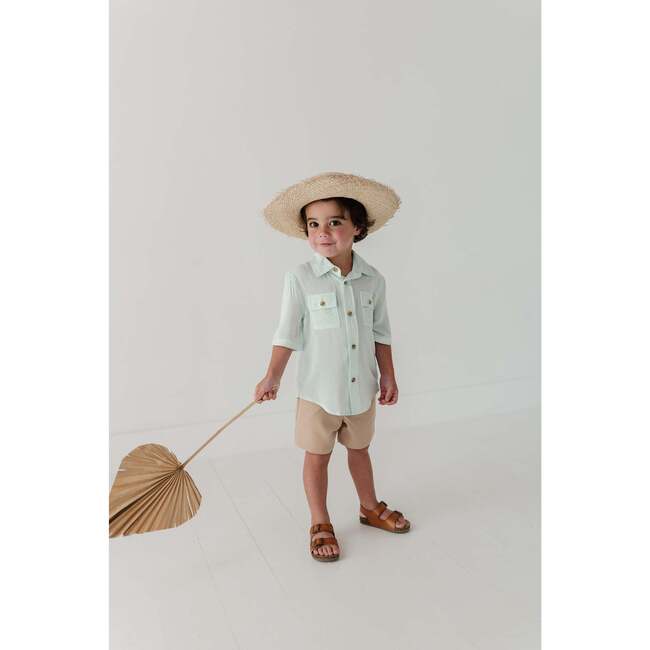 Boy's Utility Shirt Sky Blue - Button Downs - 5