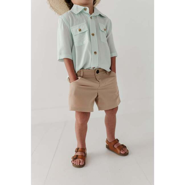Boy's Utility Shirt Sky Blue - Button Downs - 7