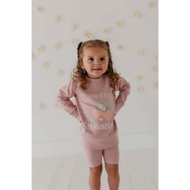 Girl's Raglan Sweatshirt Farm Fresh Strawberries