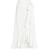 Women's Cover-Up Ruffle Hem Wrap Skirt, White - Skirts - 1 - thumbnail