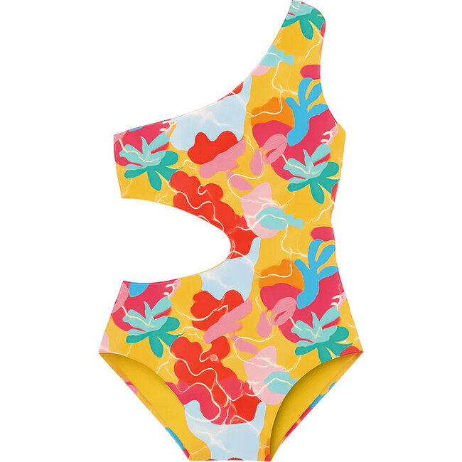 Sofi One-Shoulder Cut-Out One-Piece Swimsuit, Cocos Island