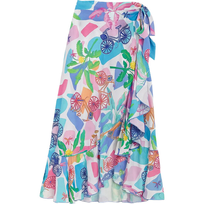 Women's Cover-Up Ruffle Hem Wrap Skirt, Puerto Viejo