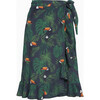 Girls Cover-Up Ruffle Hem Wrap Skirt, Tropical Toucan - Skirts - 1 - thumbnail