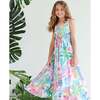Girls Spaghetti Strap Tie Waist Maxi Dress, Puerto Viejo - Dresses - 2