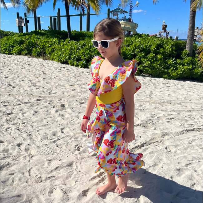 Girls Cover-Up Ruffle Hem Wrap Skirt, Cocos Island