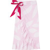 Girls Wrap Skirt, Bloom - Skirts - 1 - thumbnail