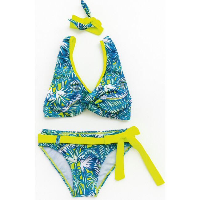 Mimi Palm Neon Print UPF 50+ 2-Piece Bikini, Multicolors