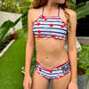 Mila Cherry Top Print Tie Neck UPF 50+ 2-Piece Bikini, Multicolors - Two Pieces - 4