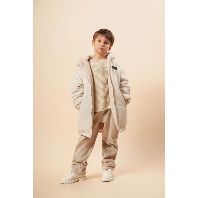 Sherpa Lined Reversible Parka, Stone