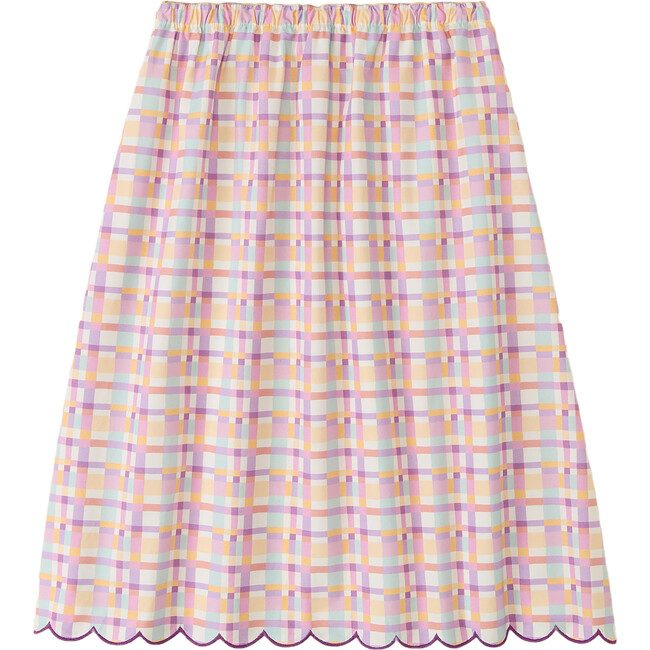Organic Picnic Skirt , Scallop Plaid - Skirts - 1