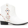 Miss Dallas Embellished Cowboy Boot, White - Boots - 1 - thumbnail