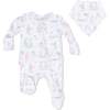 2 Way Ruffle Back Zipper Footie & Bandana Bib Set, Pretty Golf - Footie Pajamas - 1 - thumbnail