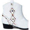 Miss Dallas Embellished Cowboy Boot, White - Boots - 3 - thumbnail