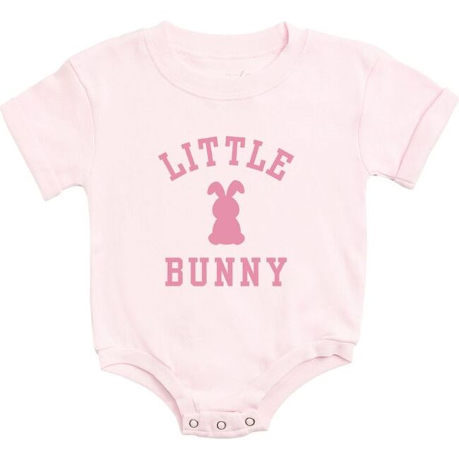 Little Bunny Rose Easter Short Sleeve Romper, Ballet