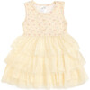 Lemon Floral Tank Tutu Dress, Yellow - Dresses - 1 - thumbnail