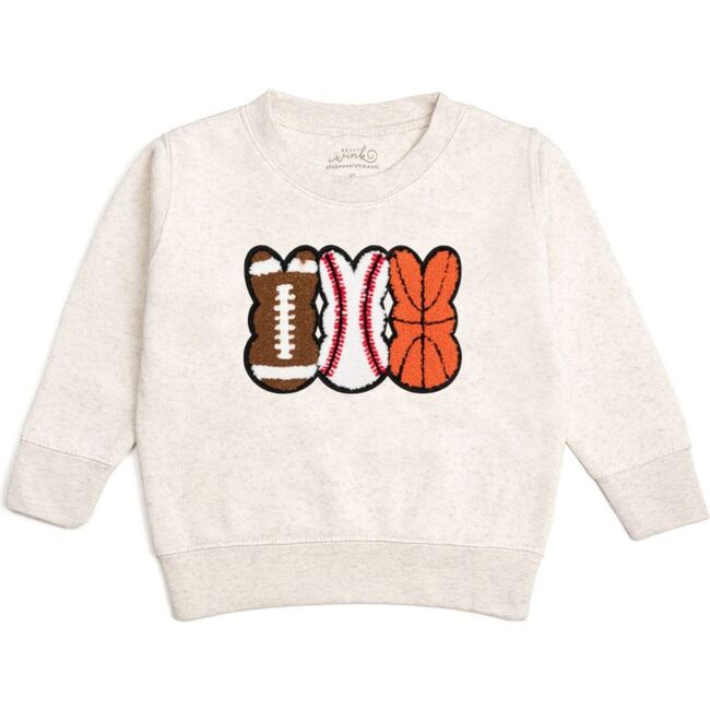 Sports Peeps Patch Easter Sweatshirt, Natural Heather