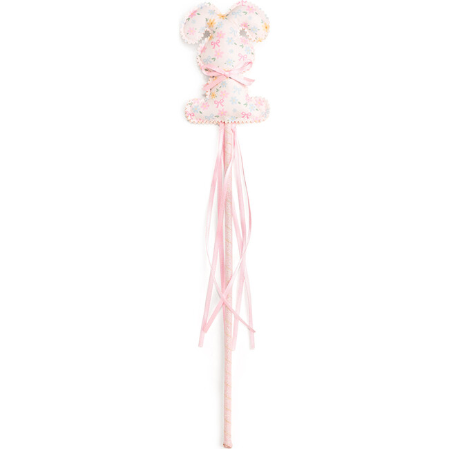 Sweet Floral Easter Bunny Wand, Pink