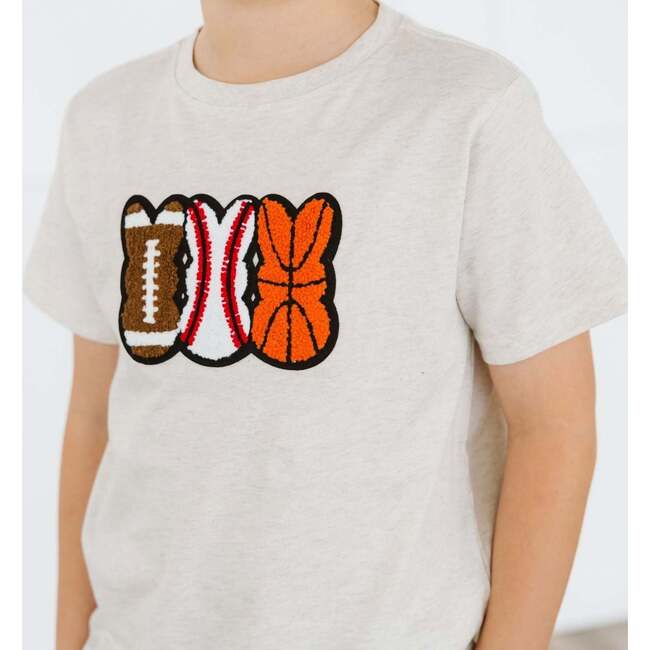 Sports Peeps Patch Easter Short Sleeve T-Shirt, Natural Heather - T-Shirts - 3