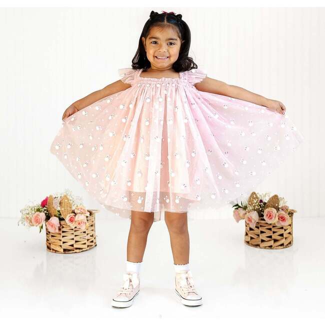Little Bunny Easter Tulle Dress, Pink