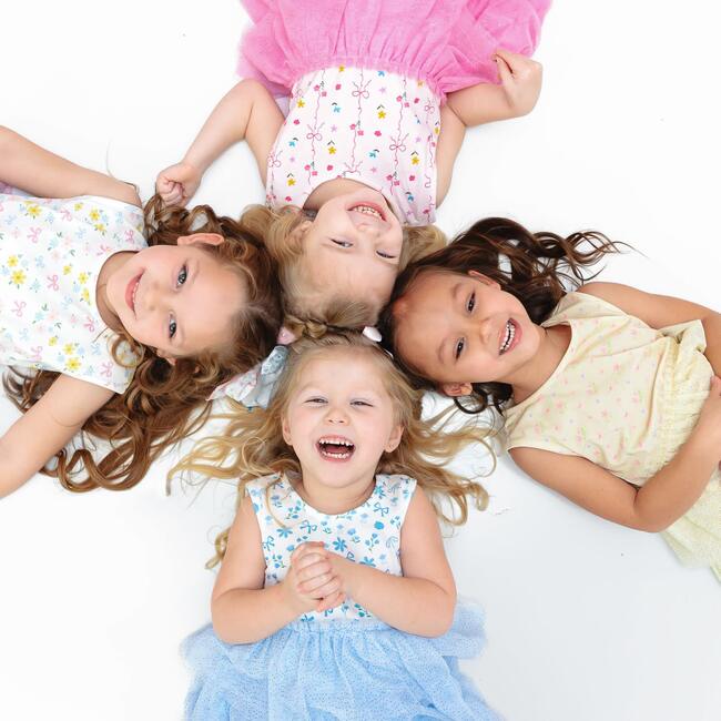 Sky Floral Tank Tutu Dress, Blue - Dresses - 5