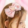Honey Bunny Easter Tulle Bow Headband, Pink - Hair Accessories - 3