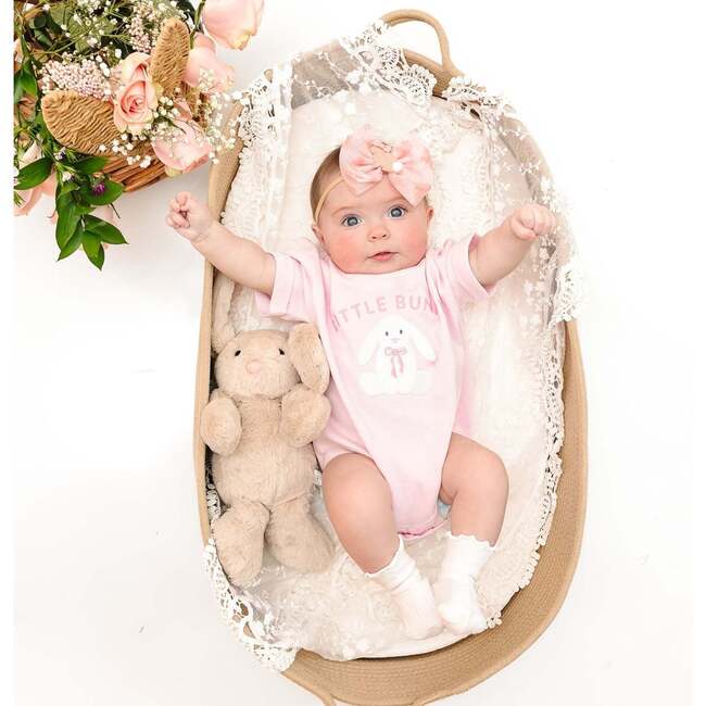 Honey Bunny Easter Tulle Bow Baby Headband, Pink