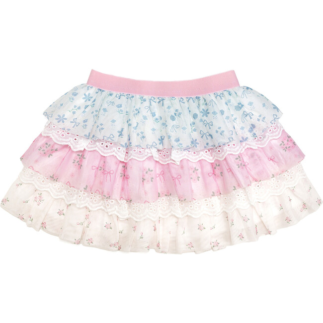 Floral & Lace Tiered Tutu, Multi