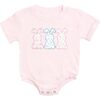 Floral Bunny Patch Easter Short Sleeve Romper, Ballet - Rompers - 1 - thumbnail