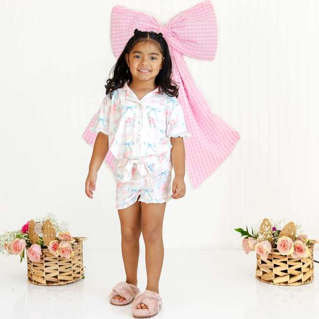 Gingham Trellis Lounge Set, Pink