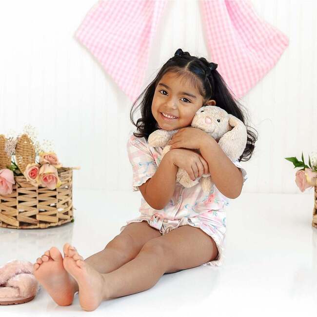 Gingham Trellis Lounge Set, Pink - Mixed Apparel Set - 3