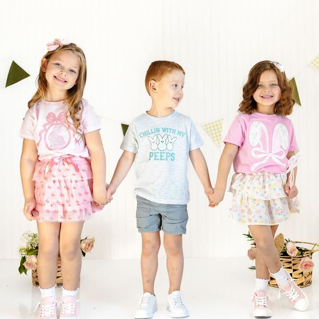 Honey Bunny Easter Tiered Tutu, Pink - Tutus - 5