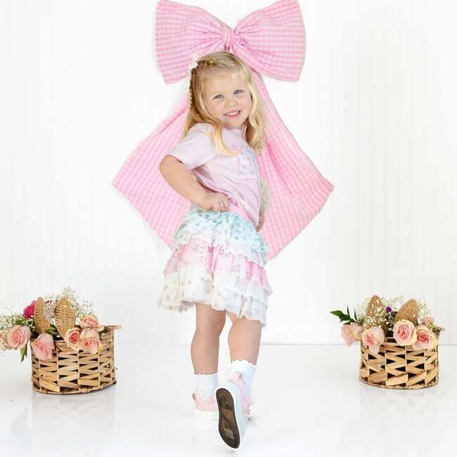 Floral Bunny Patch Easter Short Sleeve T-Shirt, Ballet - T-Shirts - 4