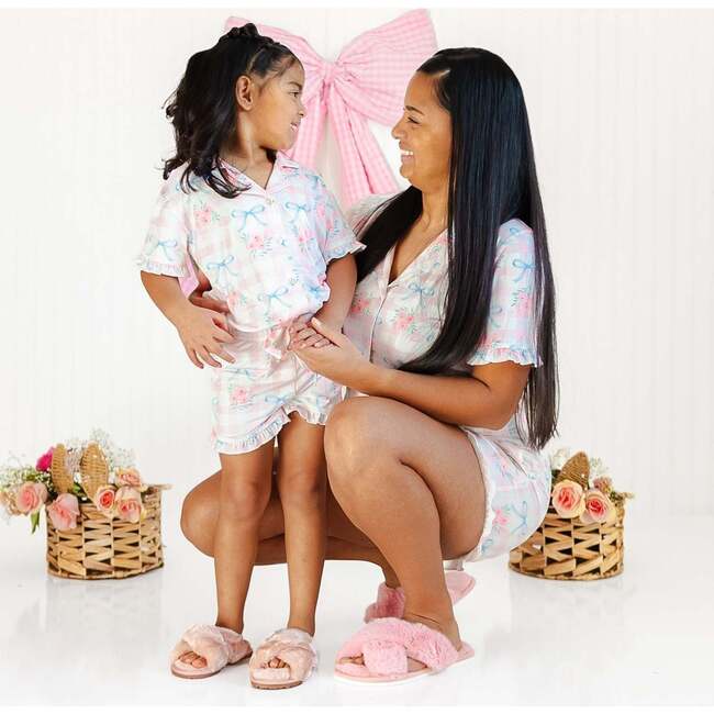 Gingham Trellis Lounge Set, Pink - Mixed Apparel Set - 5