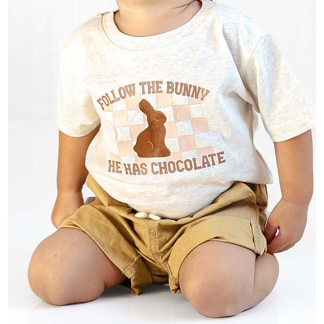 Easter Chocolate Bunny Short Sleeve T-Shirt, Natural Heather - T-Shirts - 3