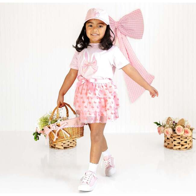 Bunny Bow Easter Short Sleeve T-Shirt, Ballet