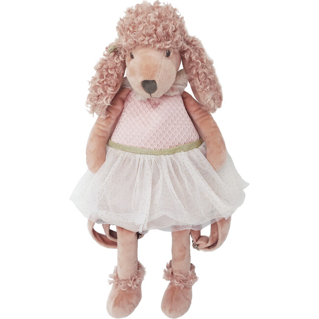 Paris Poodle Backpack, Pink - Backpacks - 1