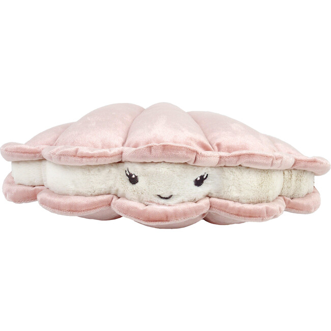 Pearl Oyster Velvet Pillow, Pink - Plush - 1