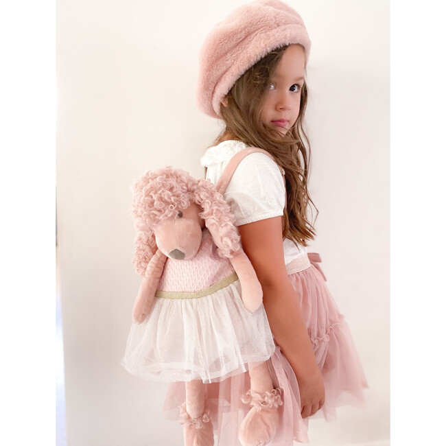 Paris Poodle Backpack, Pink - Backpacks - 2