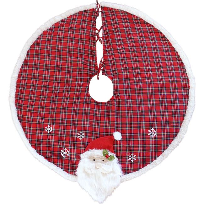 Tartan Santa Tree Skirt - Tree Skirts - 1