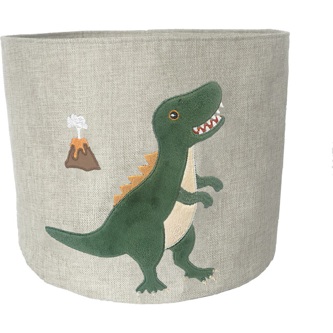 Dinosaur Toy Bin, Gray
