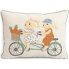 Bunny Bike Ride Lumbar Pillow - Decorative Pillows - 1 - thumbnail
