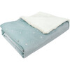 Celestial Velvet and Faux Fur Baby Blanket, Blue - Blankets - 2