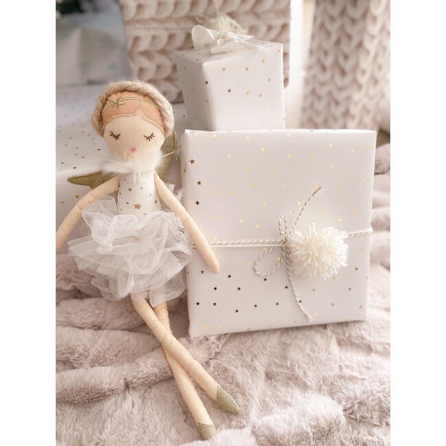 Adele Small Gold Angel, White - Plush - 3