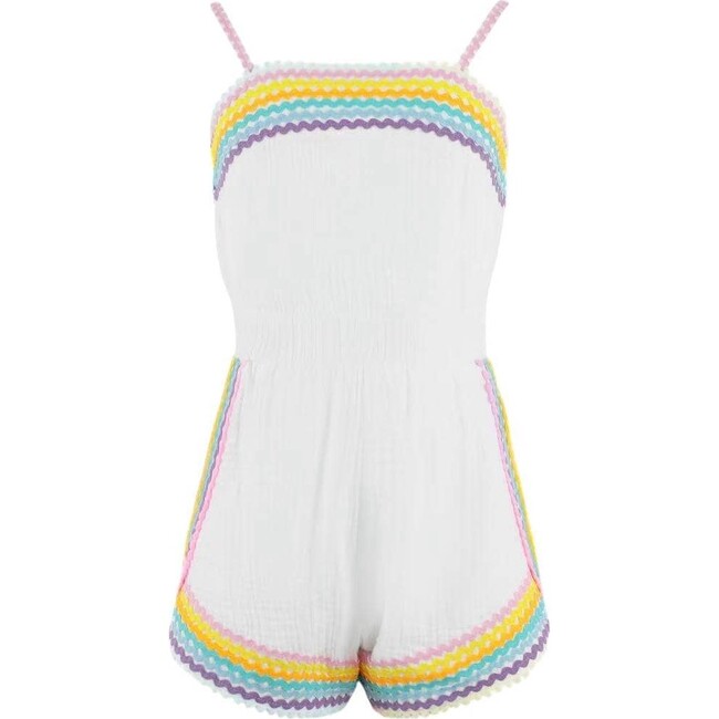 White Rainbow Summer Romper