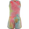 Tie Dye Velour Gem Short Set - Mixed Apparel Set - 2