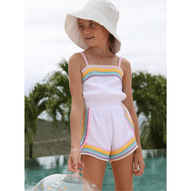 White Rainbow Summer Romper - Mixed Apparel Set - 3