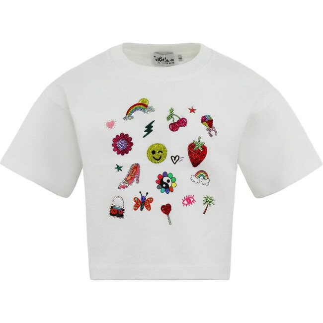 Sparkle Doodle Crop T-shirt